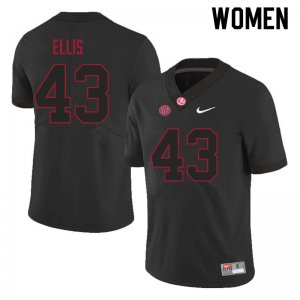 NCAA Women's Alabama Crimson Tide #43 Robert Ellis Stitched College 2021 Nike Authentic Black Football Jersey BQ17N68RO